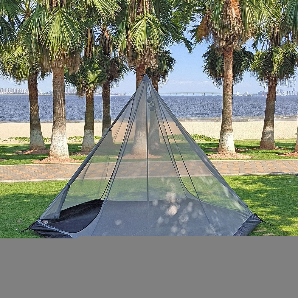 Cheap Goat Tents Outdoor Pyramid Tent 3 4 People Double Layer Indian Style Camping Tent High Quality Aluminum Pole Teepee Family Travel Yurt Tent   